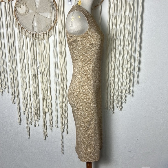 Michael Kors Made in Italy Tan Cream Back Zip Sheath Dress Size 0/XS - Picture 2 of 11